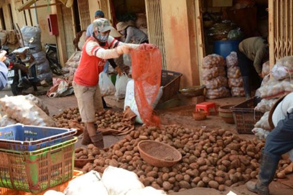 Ngày đầu lệnh cấm khoai tây Trung Quốc vào chợ nông sản có hiệu lực