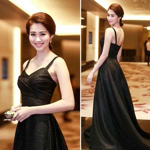 Hoa hậu Thu Thảo khoe chân thon với váy xẻ tà cao tít tắp