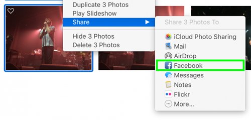 Cách chia sẻ hình ảnh lên Facebook, Twitter qua Apple Photos