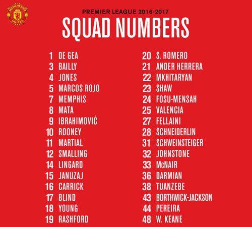 Ibrahimovic khoác áo số 9 ở M.U, Martial lấy số 11