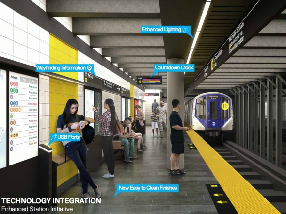 Tàu điện ngầm New York sẽ được lướt web, sạc pin miễn phí