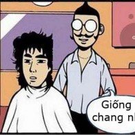 Tranh vui Hội quán cắt tóc.
