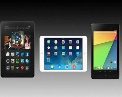 iPad Mini 2 ’đọ tài’ Nexus 7 2013 và Kindle Fire HDX