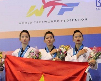 Taekwondo Việt Nam giành 3 HCV giải VĐTG