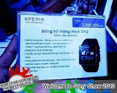 Smartwatch Sony sẽ có giá 5,49 triệu đồng