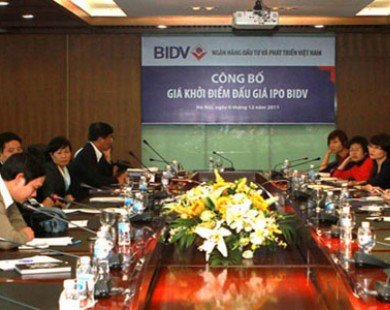 BIDV phát hành cổ phần lần đầu, giá khởi điểm 18.500 đồng