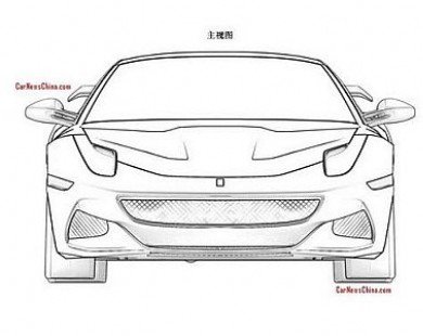 Rò rỉ bản vẽ phác thảo Ferrari Berlinetta F12 GTO