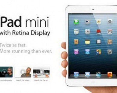 iPad mini Retina có đủ nguồn hàng cho dịp cuối năm