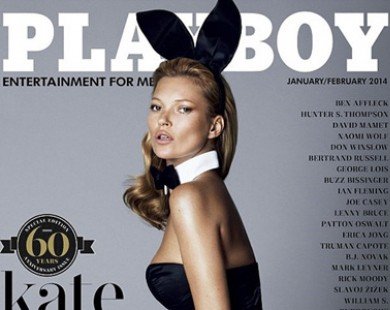 Kate Moss đeo tai thỏ ngộ nghĩnh xuất hiện trên tạp chí Playboy