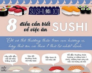 Infographic: 8 điều cần biết về việc ăn sushi