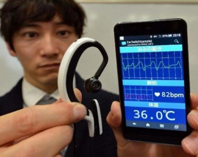 Nhật phát minh máy tính đeo tai, điều khiển bằng chớp mắt