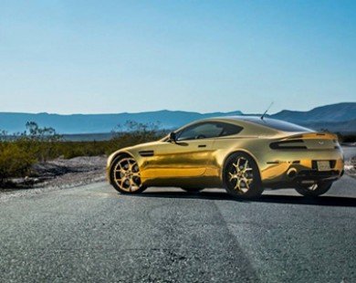 Tới lượt xế sang Aston Martin Vantange dát vàng