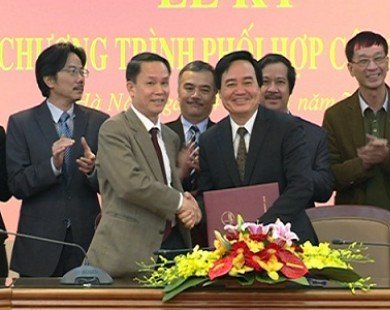 Thông tấn xã Việt Nam ký hợp tác với Đại học Quốc gia Hà Nội