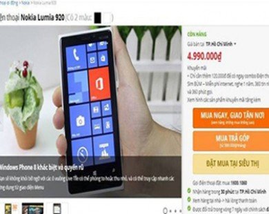 Lumia 920 còn 4,9 triệu và 3310 41 MP hot ngày Cá tháng tư