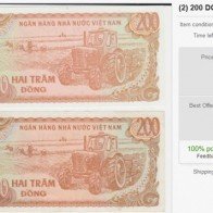 Tiền giấy 200 đồng được rao bán gấp 250 lần mệnh giá