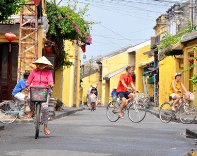 Slow living rhythm with bikes in Hoi An