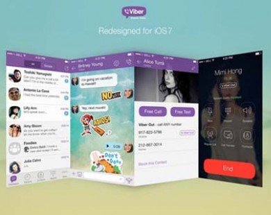 Viber nâng cấp phiên bản iOS có giao diện phẳng và đơn giản