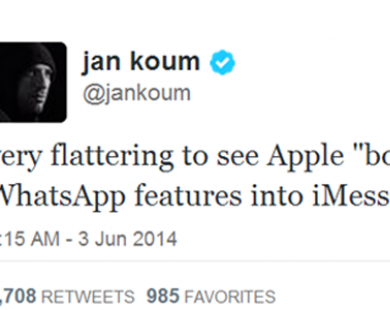 CEO WhatsApp khó chịu vì bị Apple trộm ý tưởng đưa vào iOS 8