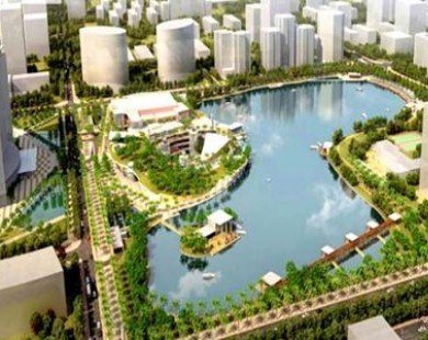 Hà Nội duyệt điều chỉnh quy hoạch Công viên hồ điều hòa Nhân Chính