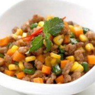 Thịt xay kho bắp đậu tuyệt vời cho bé