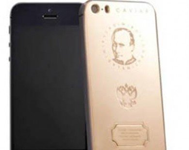Điện thoại mạ vàng khắc hình ông Putin có giá 4.000 USD
