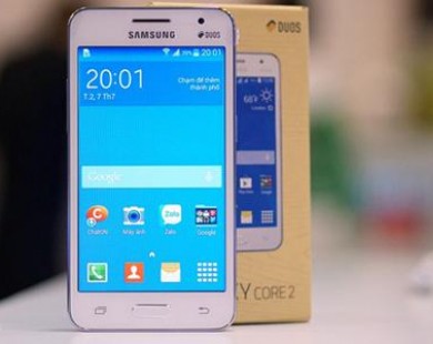 Mở hộp Galaxy Core 2 kiểu dáng Note 3 giá 4 triệu tại VN