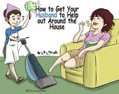 Cách ’nịnh’ chồng làm việc nhà