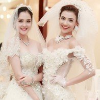 Hoàng Anh - Hồng Quế tỏa sáng với bộ váy cưới đầy ấn tượng