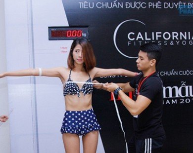 Vietnam’s Next Top Model 2014 kiểm tra số đo hình thể thí sinh