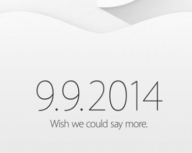 Apple gửi thư mời sự kiện ra mắt iPhone 6 ngày 9/9