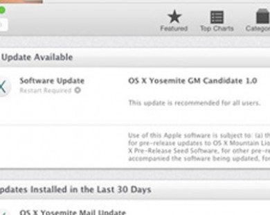 Apple tung ra bản OS X Yosemite GM cho lập trình viên