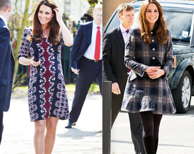 Những bộ váy bầu tuyệt đẹp của công nương Kate Middleton