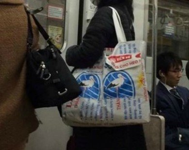Bao bì cám con cò Việt Nam thành túi xách thời trang ở Nhật