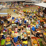 Ghé thăm chợ nổi Damnoen Saduak  trên đất Thái