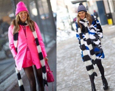 Tạo điểm nhấn cho trang phục mùa lạnh cùng chiếc khăn len