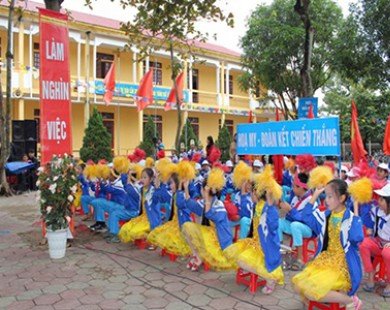 Hà Tĩnh: Học sinh tiểu học Cẩm Xuyên vui cùng “Nắng sân trường”