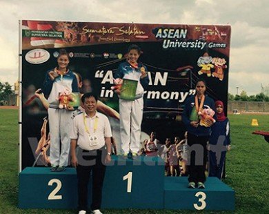 Việt Nam có thêm 9 huy chương tại ĐH Thể thao sinh viên Đông Nam Á