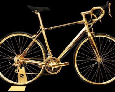 Xe đạp mạ vàng 24K đắt ngang xế tiền tỷ Rolls-Royce Wraith