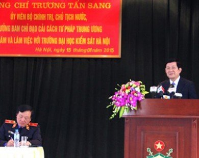 Chủ tịch nước làm việc với Trường Đại học Kiểm sát Hà Nội