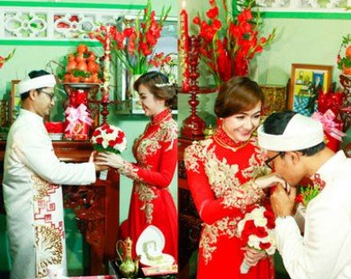Những hình ảnh đẹp nhất lễ rước dâu của Huỳnh Đông-Ái Châu