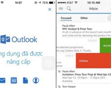Microsoft phát hành ứng dụng Outlook cho iOS và Android