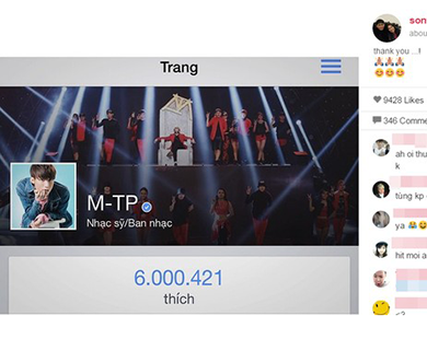 Sơn Tùng M-TP đạt 6 triệu người theo dõi, chia sẻ cảm động về gia đình 