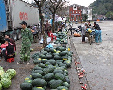 Lại dồn ứ hàng hoa quả xuất sang Trung Quốc