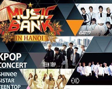 Đài Truyền hình Hàn phát lại Music Bank in Hanoi 