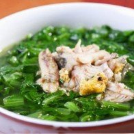 Cách nấu canh cải xanh nấu cá rô đồng