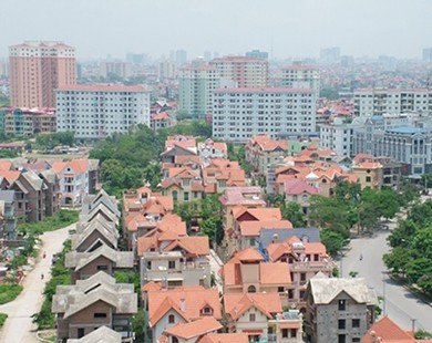 Giá nhà trung bình tại Hà Nội đạt mức 25,5 triệu đồng/m²