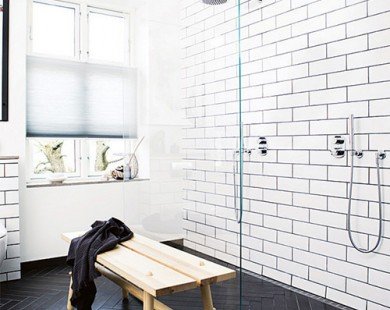 10 mẹo trang trí phòng tắm trắng tinh
