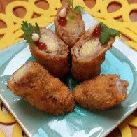 Thịt bò cuốn ngô non chiên xù lạ miệng