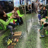 Thú vị với tàu điện ngầm vẽ tranh 3D ở Trung Quốc