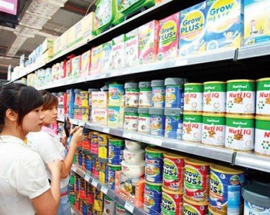67 sản phẩm sữa cho trẻ em giảm giá từ 0,4 - 4%